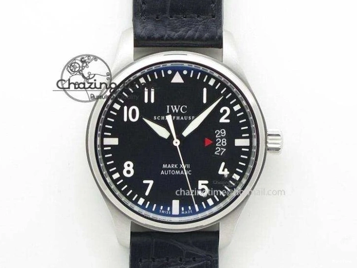 MIROTIME 0213 Pilot Chrono 377725 SS ZF 1:1 Best Edition White Dial on Black Leather Strap A Soft 7183